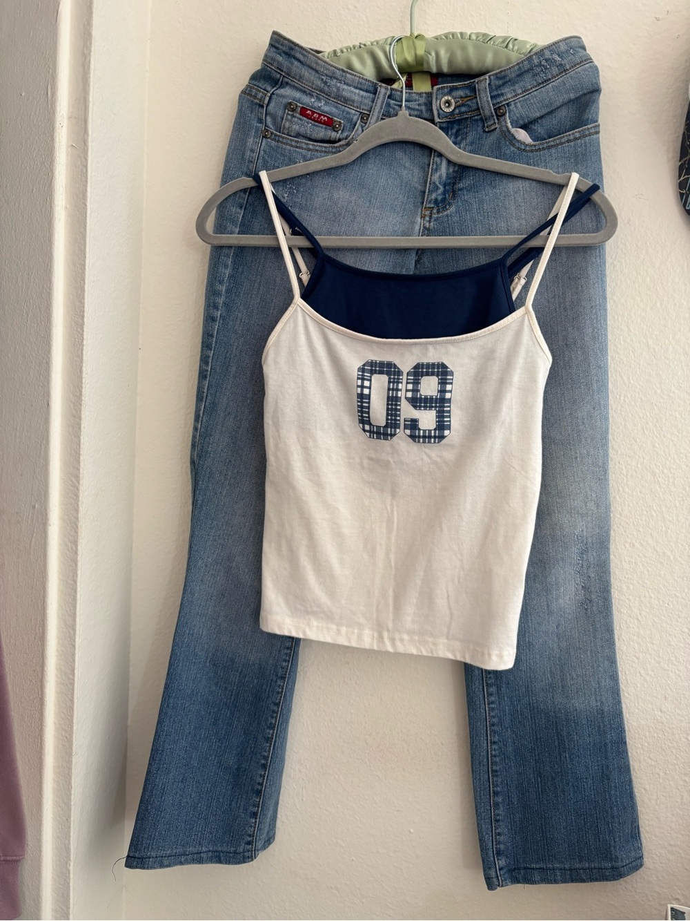 Y2K top and jeans bundle